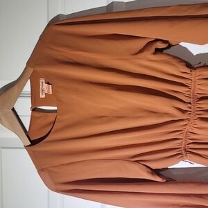 Flying Tomato Bohemian‎ Coastal Cowgirl Burnt Orange Mini Dress